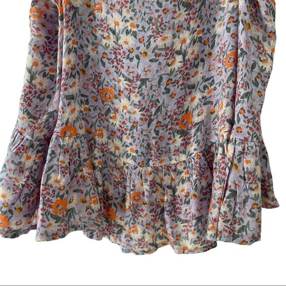 NWT Lucky Brand Phoebe Crochet Trim Sleeveless Top Lilac, Orange Small - Picture 8 of 9